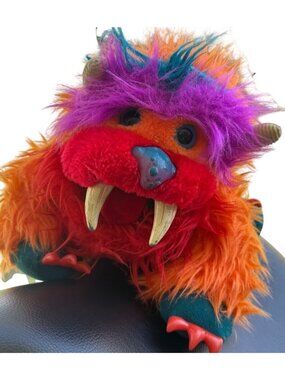 My Pet Monster Gwonk Hand Puppet Plush 1986  With Shackles Cuffs